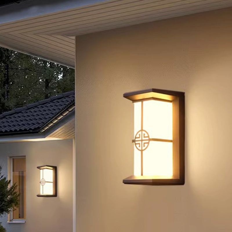 Cuboid Aluminum Acrylic Patio Outdoor Light
