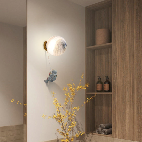 Spherical Round Resin Glass Wall Lamp