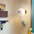 Spherical Round Resin Glass Wall Lamp