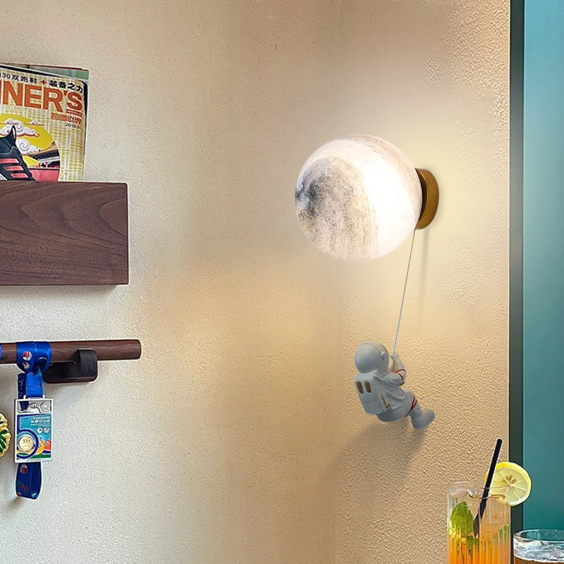 Spherical Round Resin Glass Wall Lamp