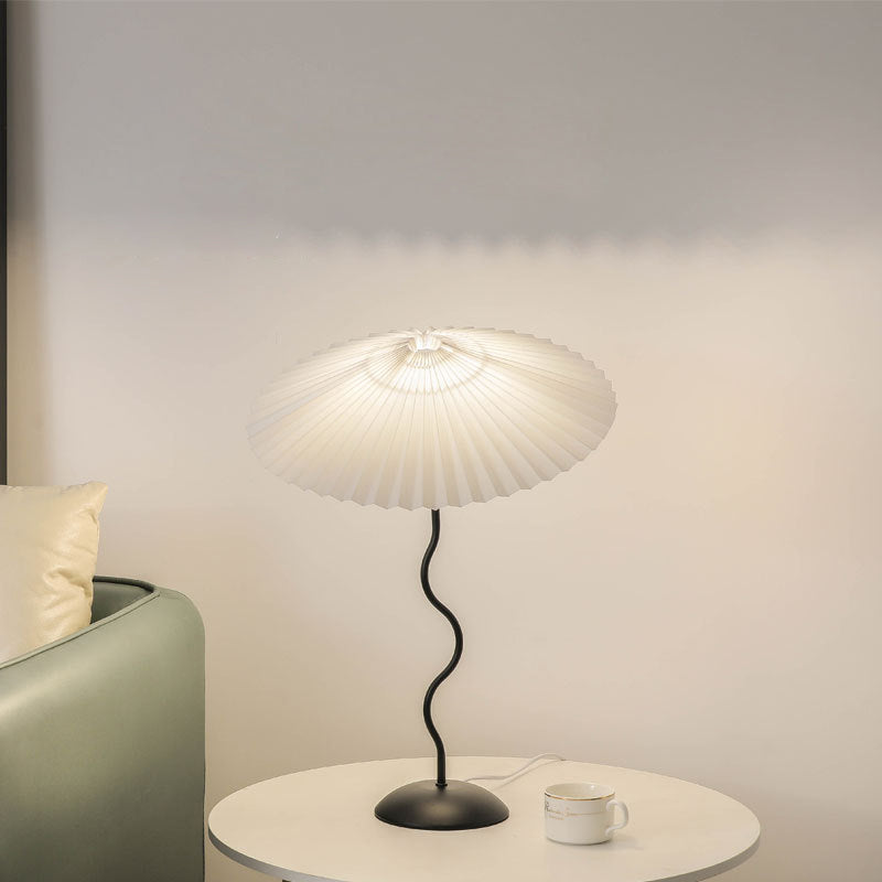 Danish Pleated Umbrella Bend Table Lamp