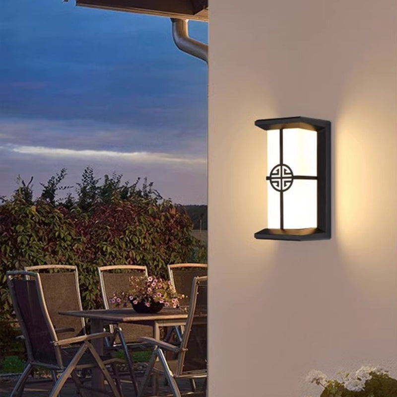 Cuboid Aluminum Acrylic Patio Outdoor Light