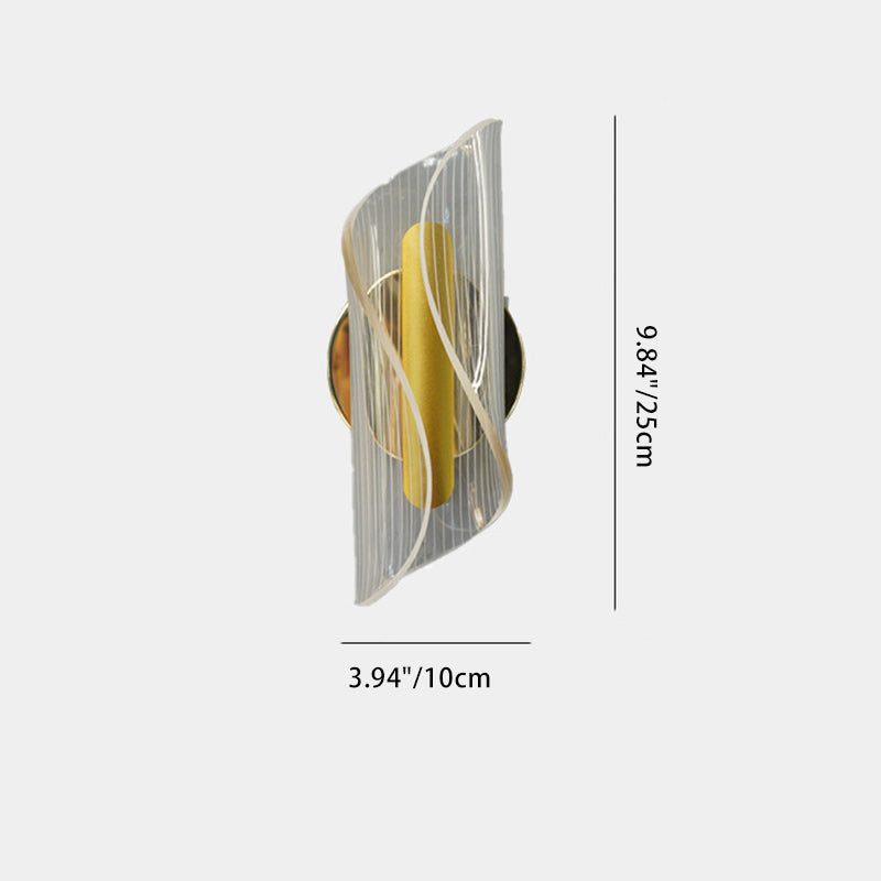 Column Iron Acrylic Living Wall Lamp