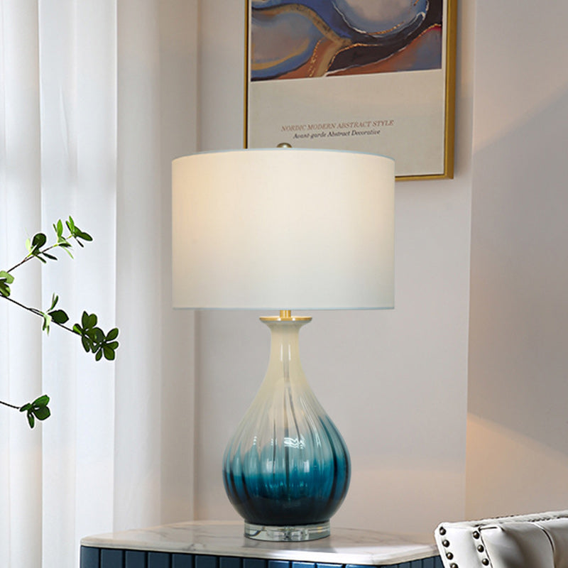 Blue Gradient Glass Vase Table Lamp