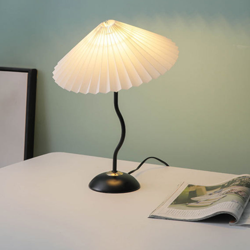 Danish Pleated Umbrella Bend Table Lamp