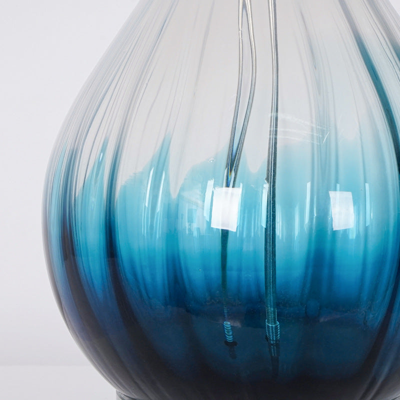 Blue Gradient Glass Vase Table Lamp