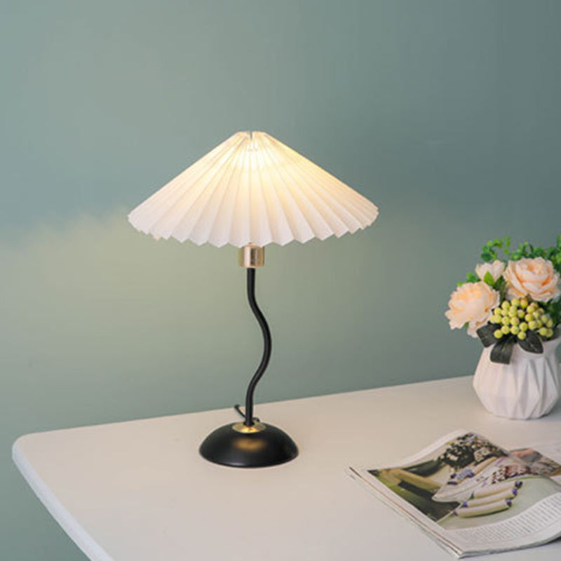 Danish Pleated Umbrella Bend Table Lamp