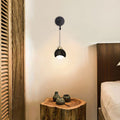 Spherical Glass Iron Bedroom Wall Lamp