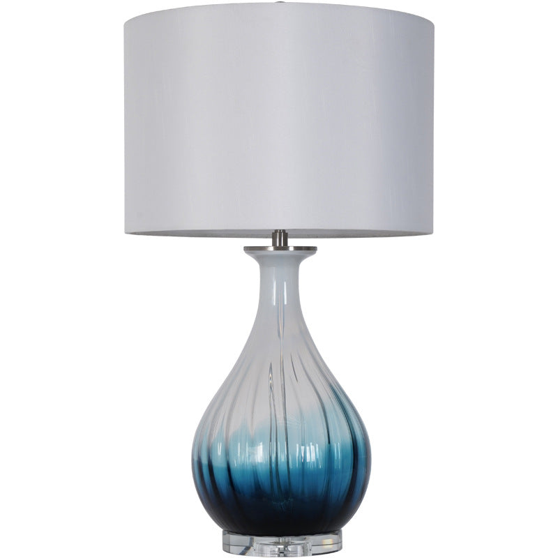Blue Gradient Glass Vase Table Lamp