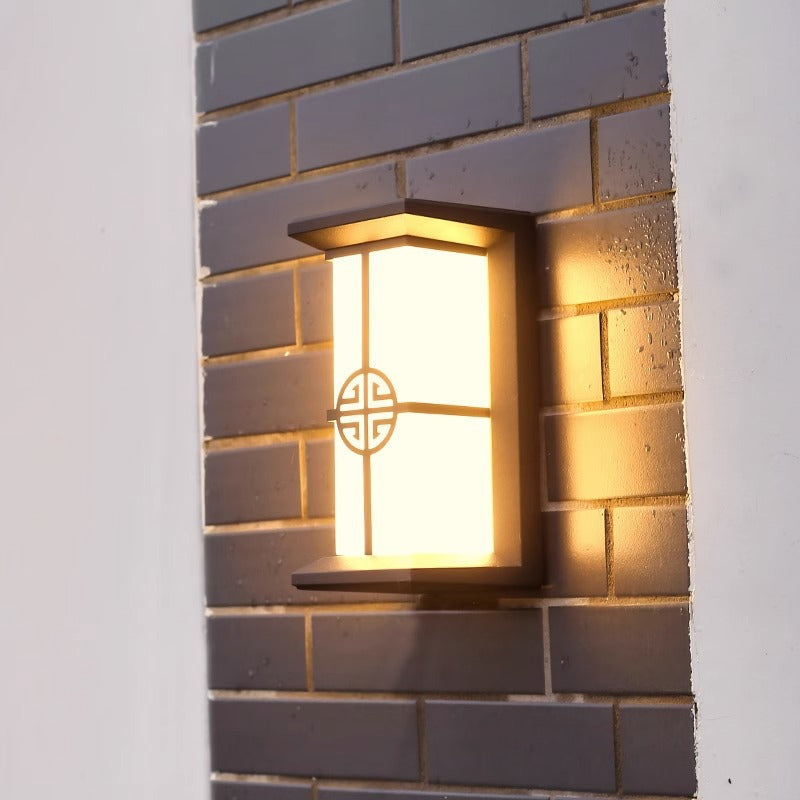 Cuboid Aluminum Acrylic Patio Outdoor Light