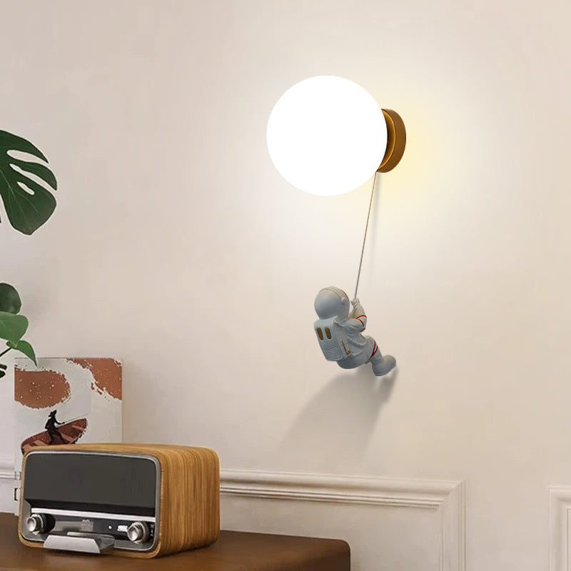 Spherical Round Resin Glass Wall Lamp