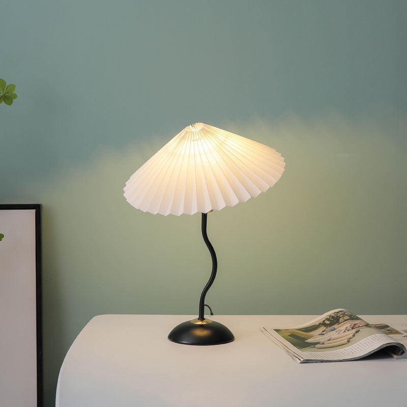 Danish Pleated Umbrella Bend Table Lamp