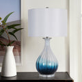 Blue Gradient Glass Vase Table Lamp