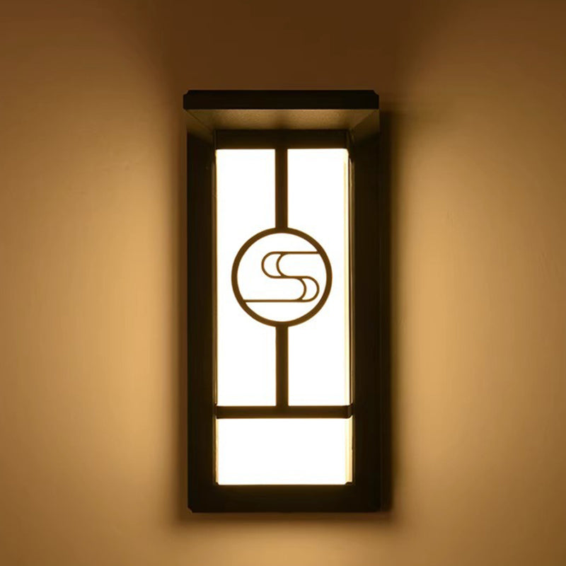 Cuboid Aluminum Acrylic Patio Outdoor Light