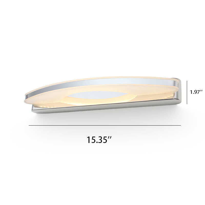 Acrylic Lampshade Curved Mirror Wall Lamp