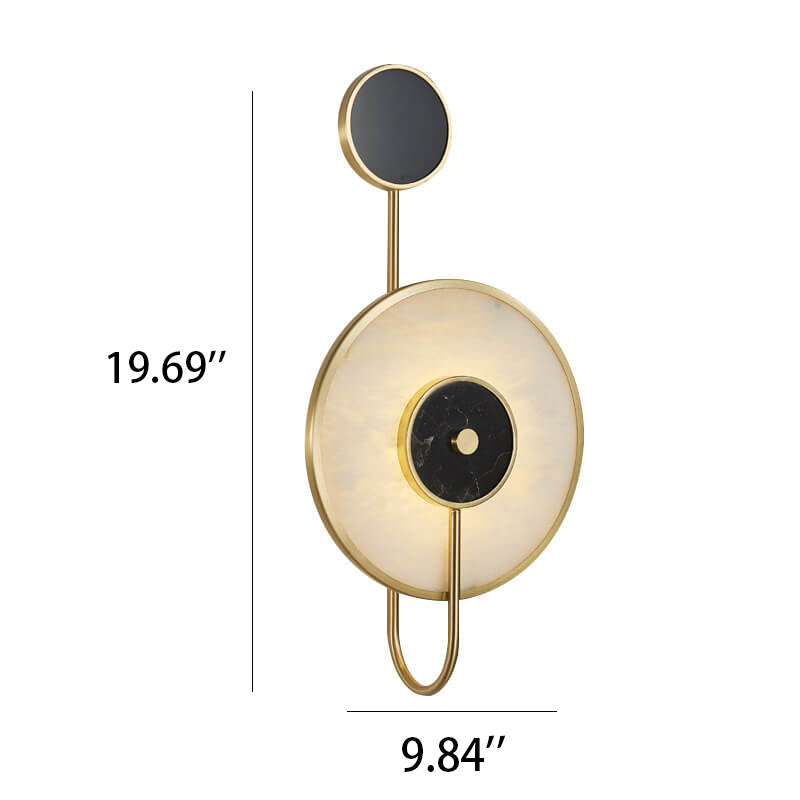 Marble Clock Design Wall Lamp