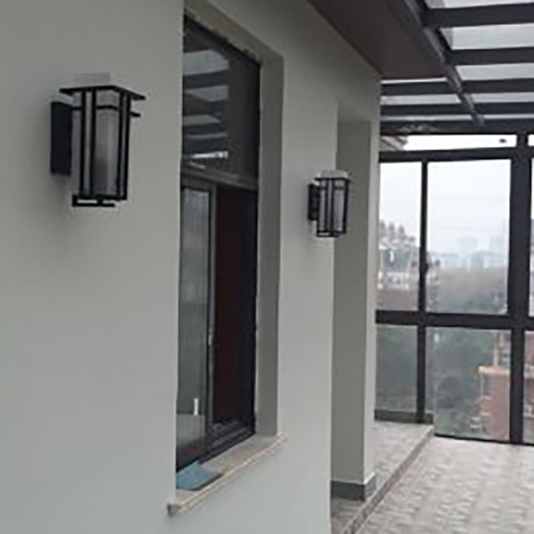 Rectangular Alloy Glass Patio Outdoor Light