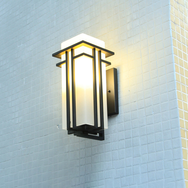 Rectangular Alloy Glass Patio Outdoor Light