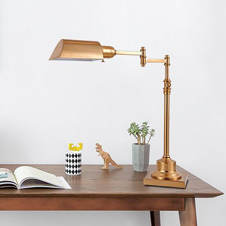 Rectangular Cylindrical Iron Bedroom Table Lamp