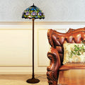 Tulip Stained Glass Dome 2-Light Floor Lamp