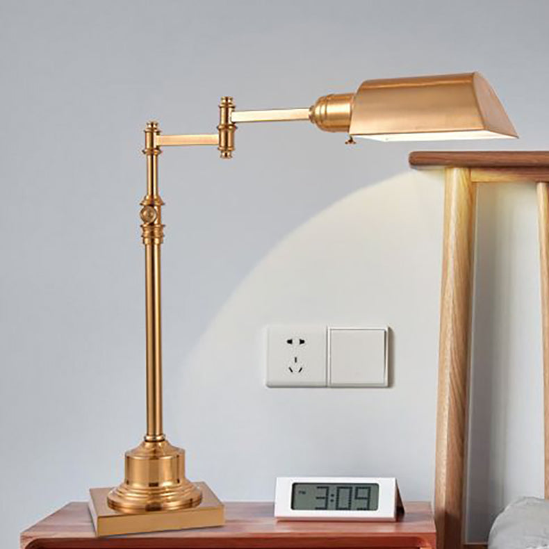 Rectangular Cylindrical Iron Bedroom Table Lamp