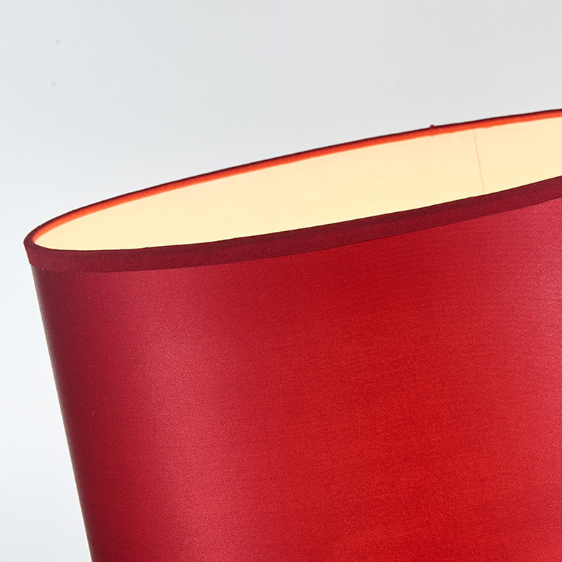 Cylinder Metal Fabric Crystal Table Lamp