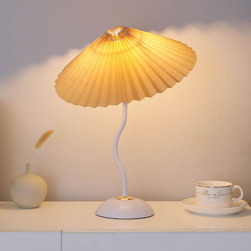 Danish Pleated Umbrella Bend Table Lamp
