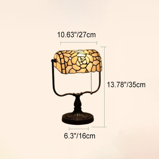 Floral Butterfly Stained Glass Table Lamp