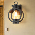 Round Cylindrical Iron Glass Outdoor Light