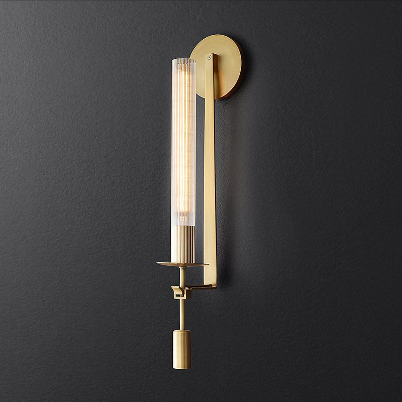 Iron Glass Cylinder Strip Wall Lamp