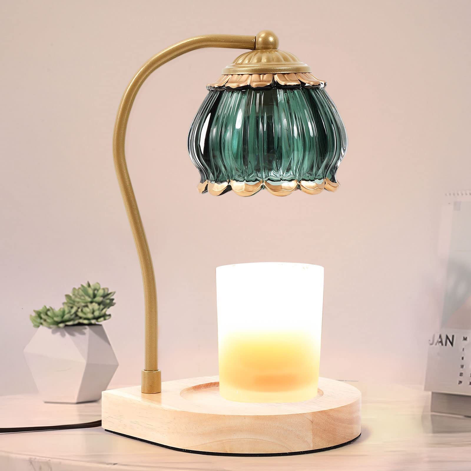 Glass Flower Shape Melting Table Lamp