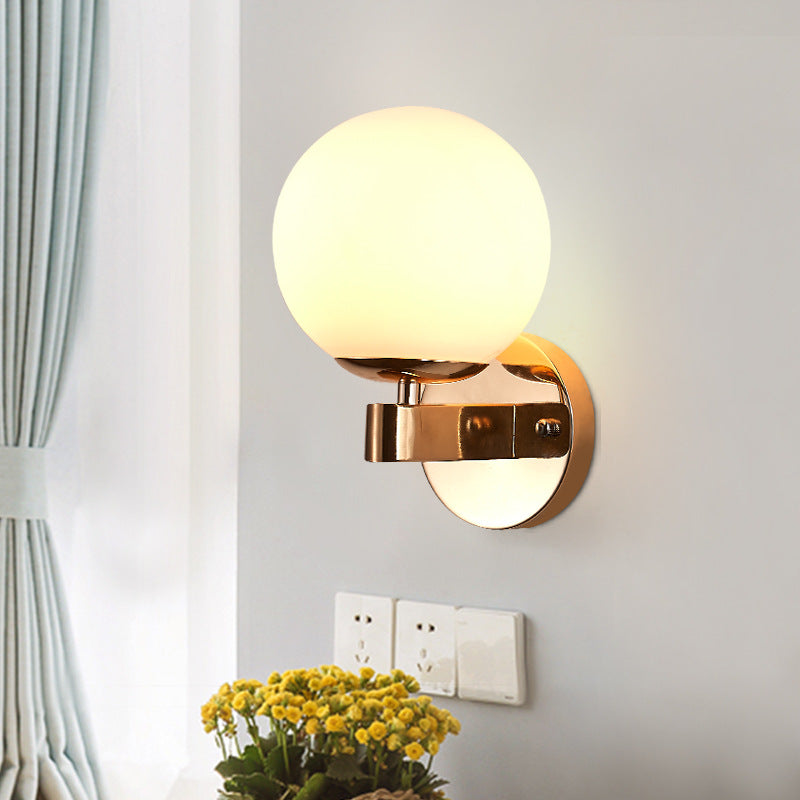 Minimal Round Head Iron Wall Lamp