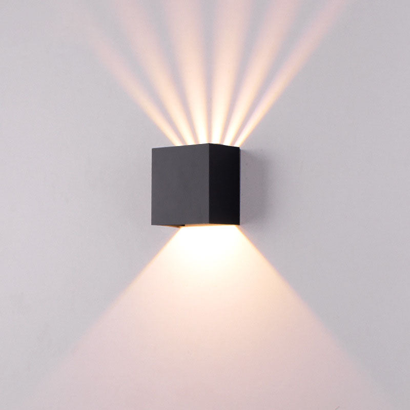 Solid Color Aluminum Square Outdoor Light