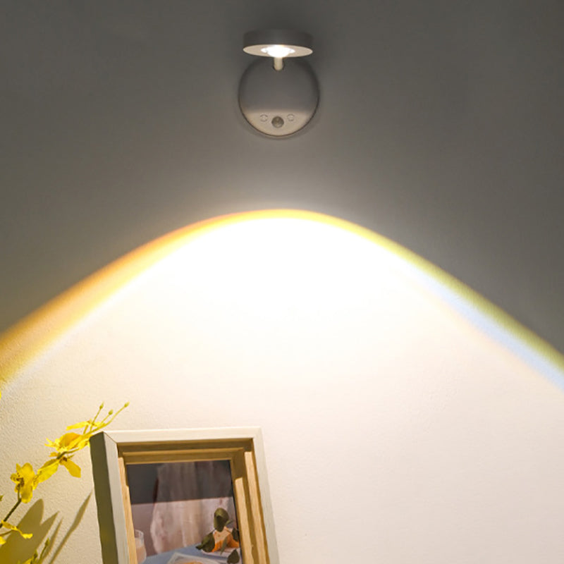 ABS Round Rechargeable Motion Outdoor Light