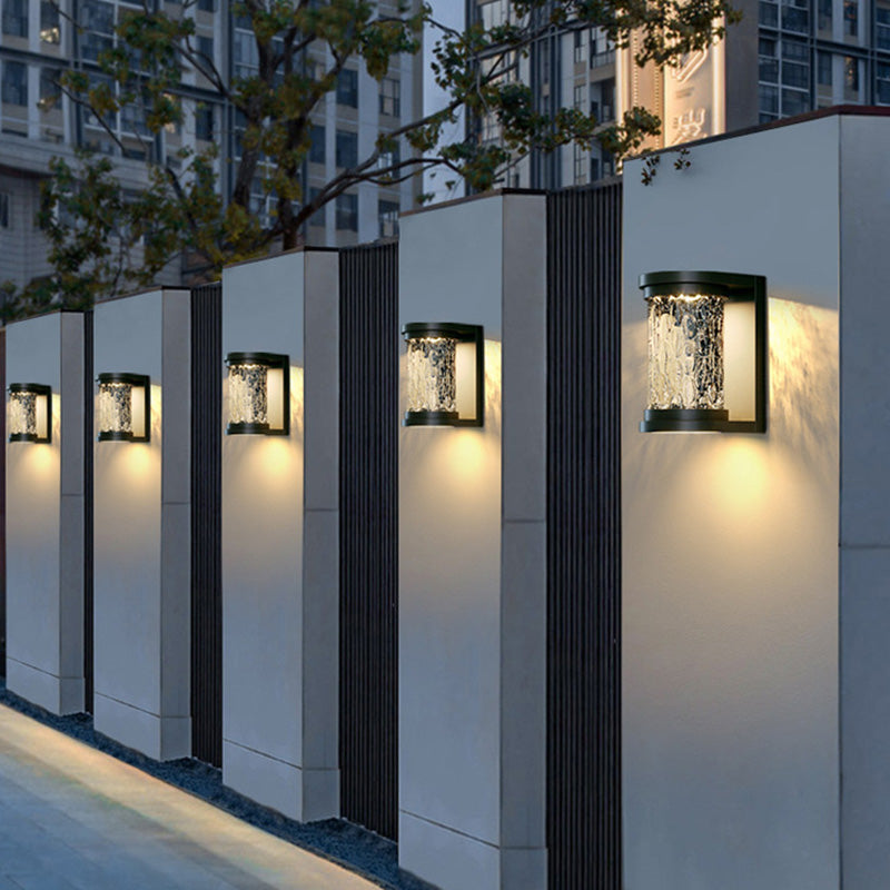 Stainless Steel Glass Cylinder Outdoor Light