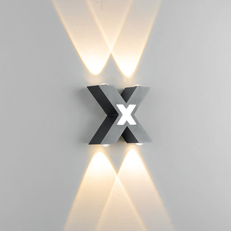 X-Shape Aluminum Patio Outdoor Light