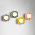 Hexagonal Orb Iron Glass Wall Lamp