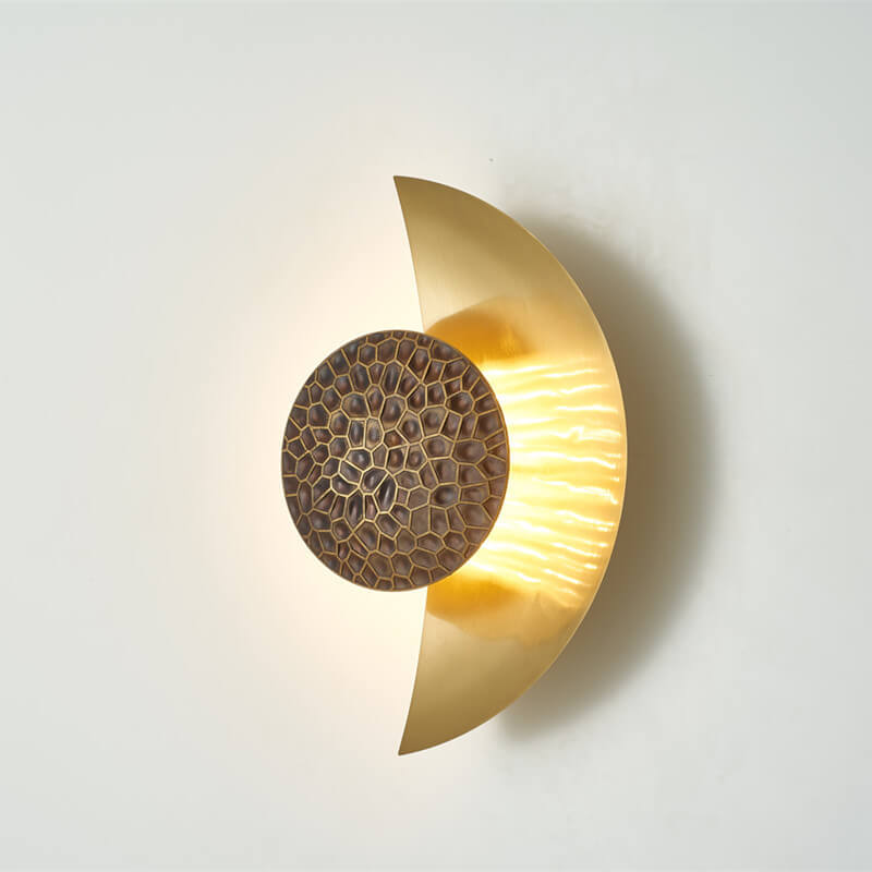 Half-Moon Round Iron Wall Lamp