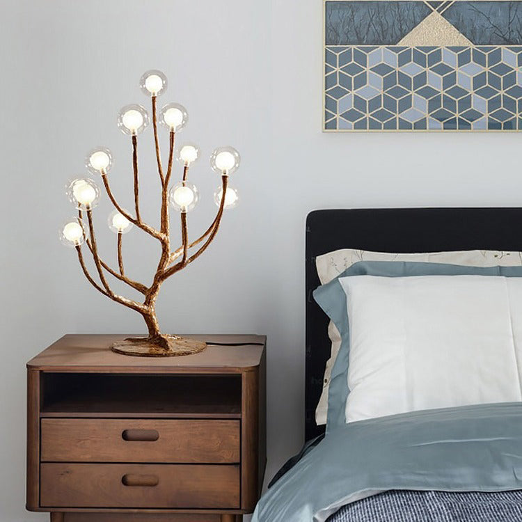 Twig Orb Resin Hardware 12-Light Table Lamp