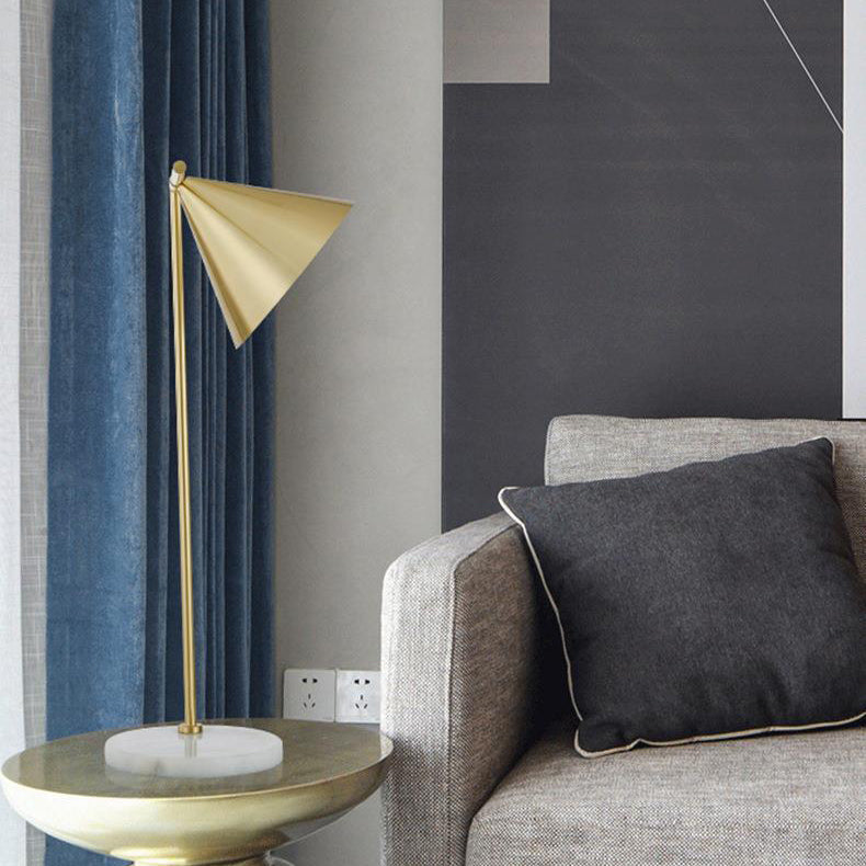 Long Cone Hardware Bedroom Table Lamp