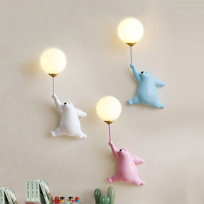 Bear Iron Glass Wall Lamp