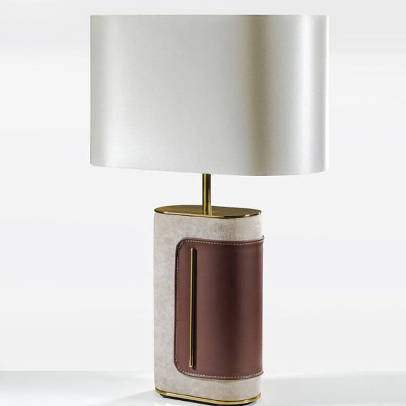 Leather Velvet Fabric Table Lamp