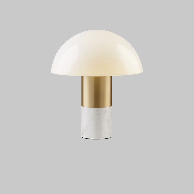 Mushroom Iron Glass Marble Table Lamp