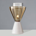 Cone Funnel Marble Glass Table Lamp