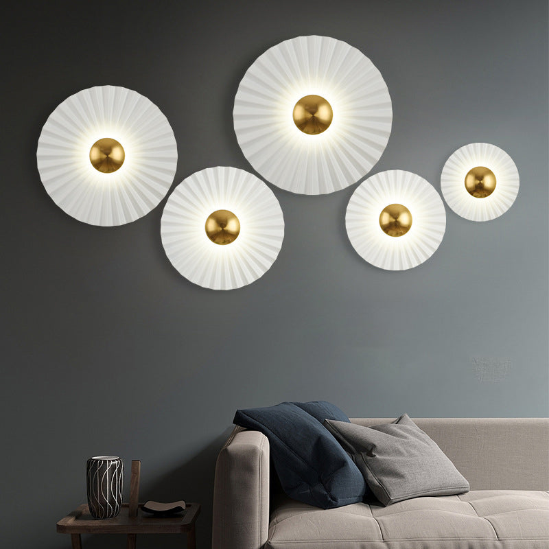 Round Scallop Hardware Living Wall Lamp