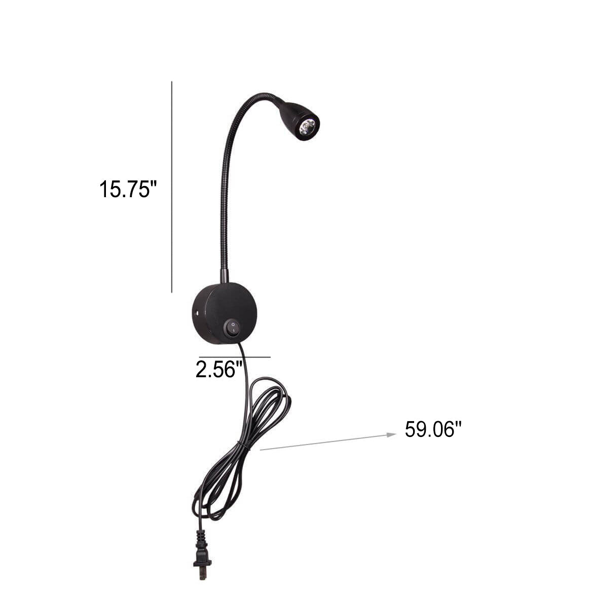 Hose Rotatable Reading Wall Lamp