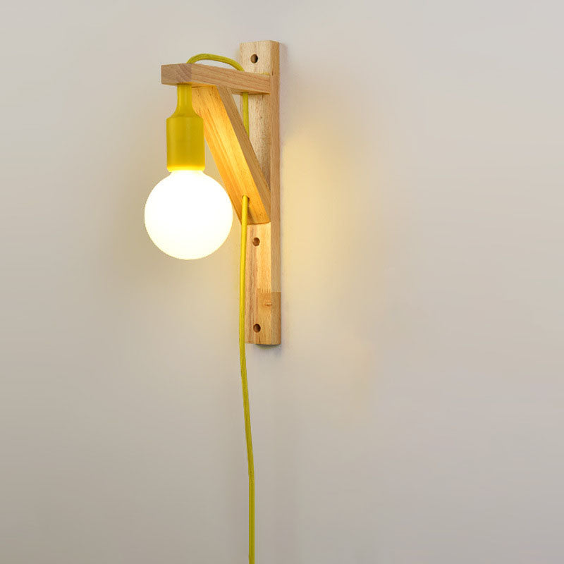 Modern Creative Wood Wall Lamp