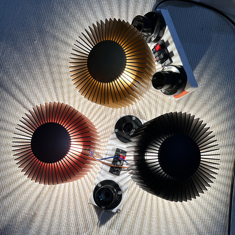 Aluminum Round Sun Flower Wall Lamp