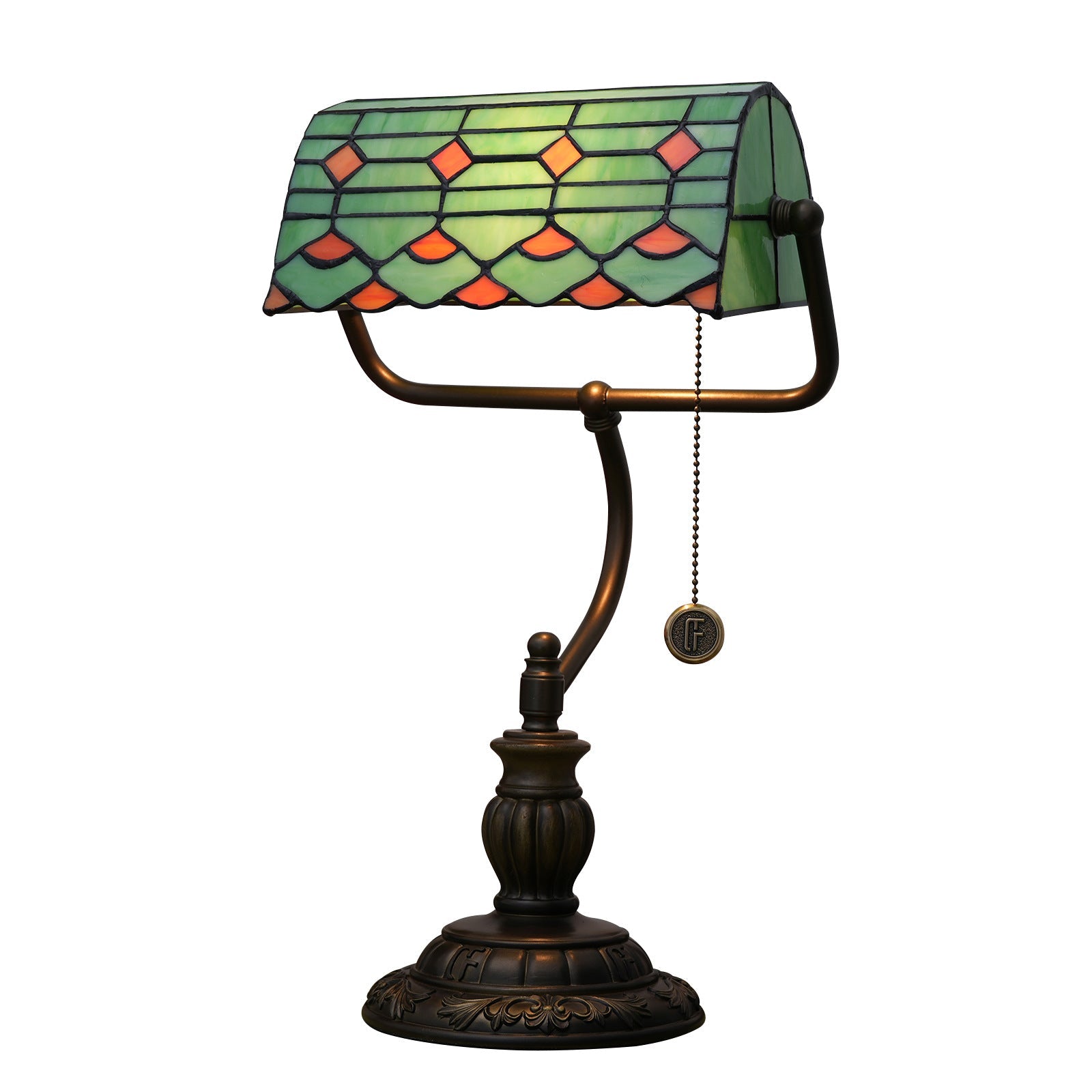Green Leaf Red Spot Table Lamp