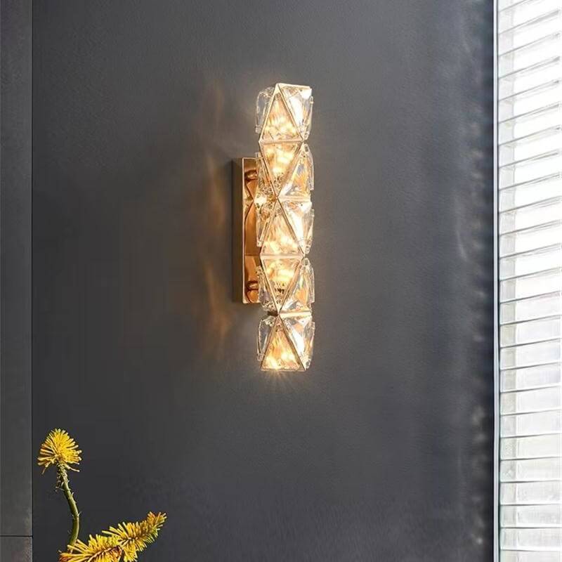Gold Crystal Diamond Texture Wall Lamp